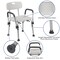 Flash Furniture 14-1/2" L, Rubber, Aluminum, White Adjustable Bath Chair DC-HY3520L-WH-GG - alternate 6
